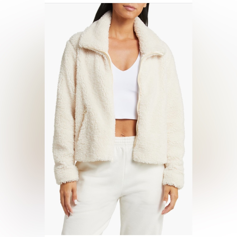 Beyond Yoga Faux Fur Zip Jacket